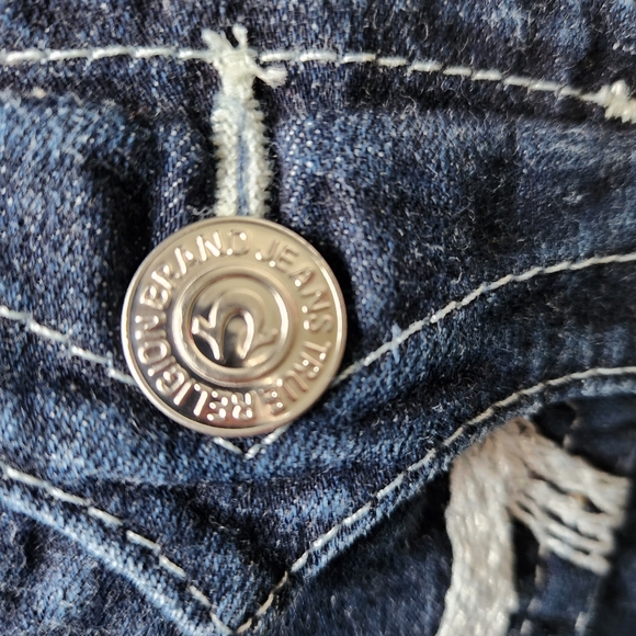 True Religion Hi-Rise Boot Cut Jeans Sequins on Pocket Size 25 - Picture 15 of 16